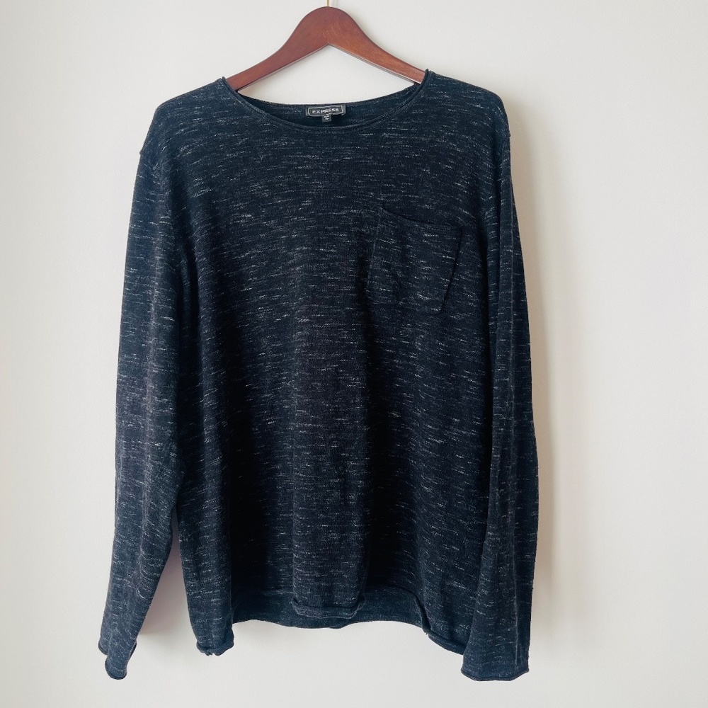Express Black Long Sleeve Lightweight Sweater